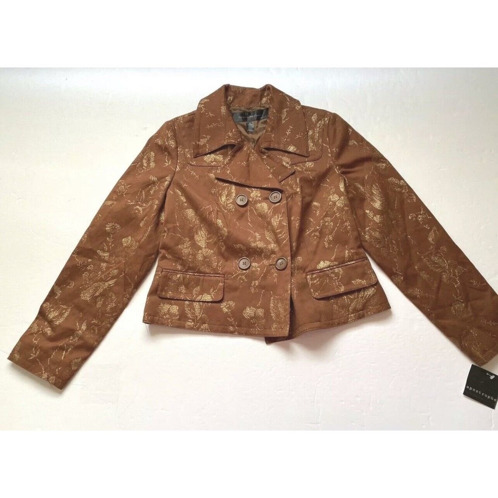 NWT Luxury Is A State Of Mind Apostrophe Jacket w/metallic  Womens SZ 4